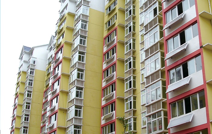 高層住宅陽臺(tái)熱水器案例